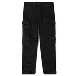 Herringbone Cotton Cargo Pants - Black