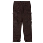 Herringbone Cotton Cargo Pants - Brown