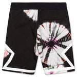Floral Tie Dye Short - Black