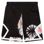Floral Tie Dye Short - Black