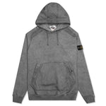 Dust Color Treatment Hoodie - Black Melange