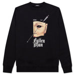 Fallen Man Face Pullover - Black